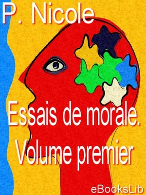 cover image of Essais de morale. Volume premier